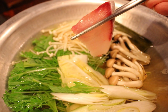寒鰤と農家野菜のしゃぶしゃぶ鍋コース